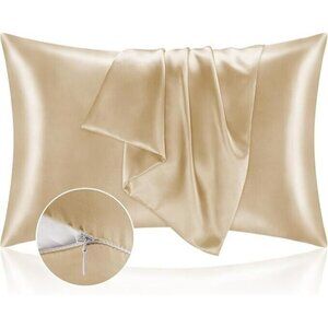 BEDELITE Satin Pillowcase Set of 2 Pack Soft Silky Champagne  20 x 30 A000589